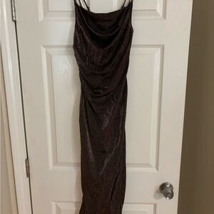 Elegant Brown Evening Dress